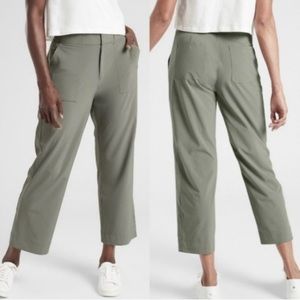 Athleta Tribeca Utility Crop Pant in Laurel Olive